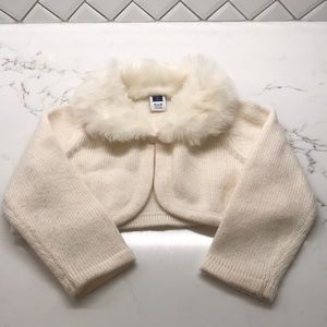 Janie and Jack Faux fur collar sweater